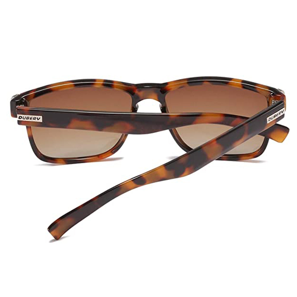 DUBERY D518 Polarised Sunglasses - Wayfarer Leopard