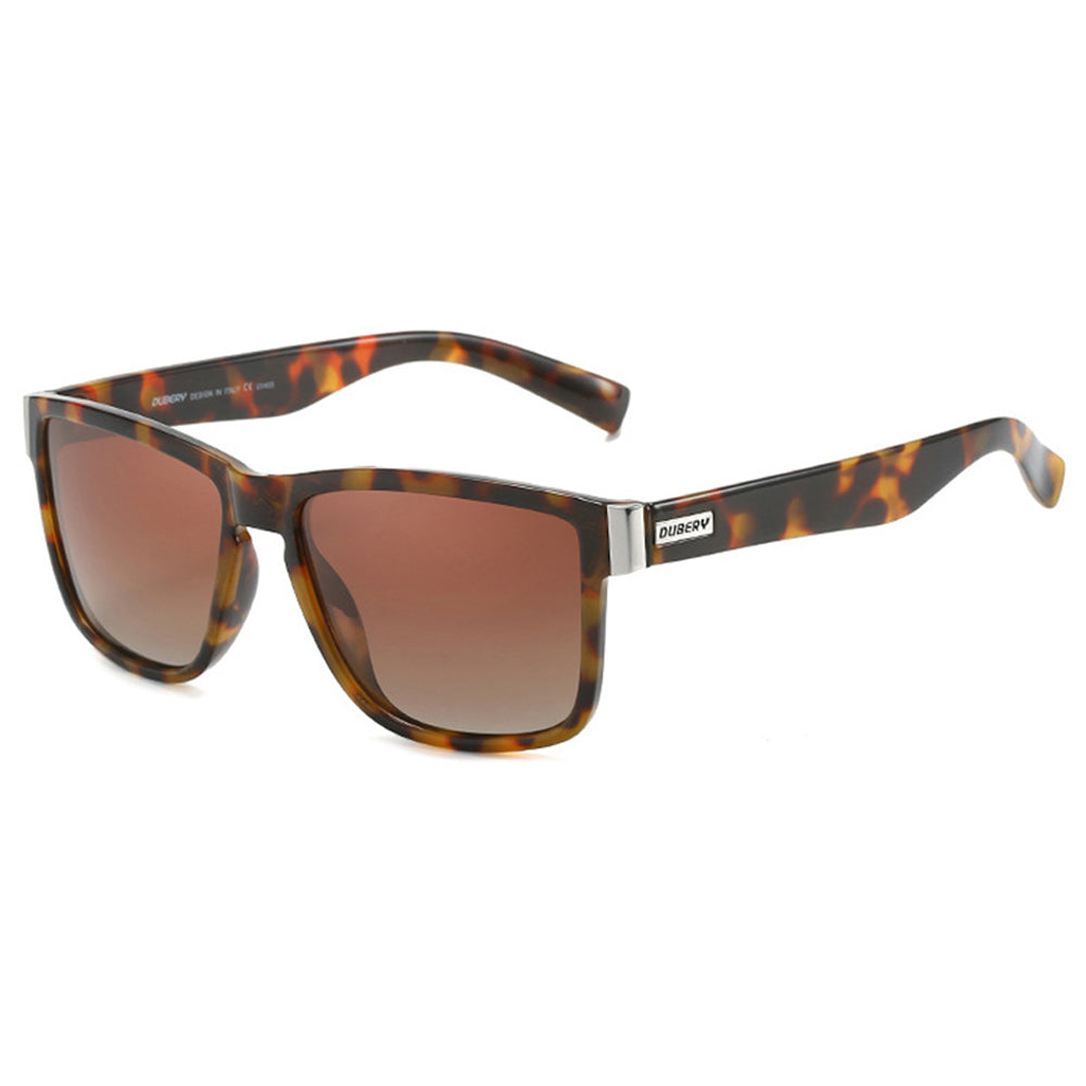 DUBERY D518 Polarised Sunglasses - Wayfarer Leopard