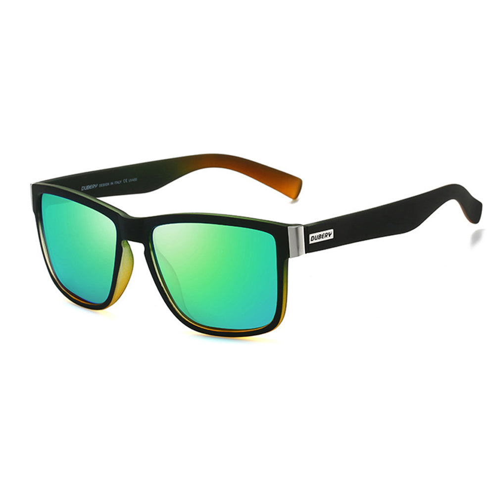 DUBERY D518 Polarised Sunglasses - Matt Black & Green