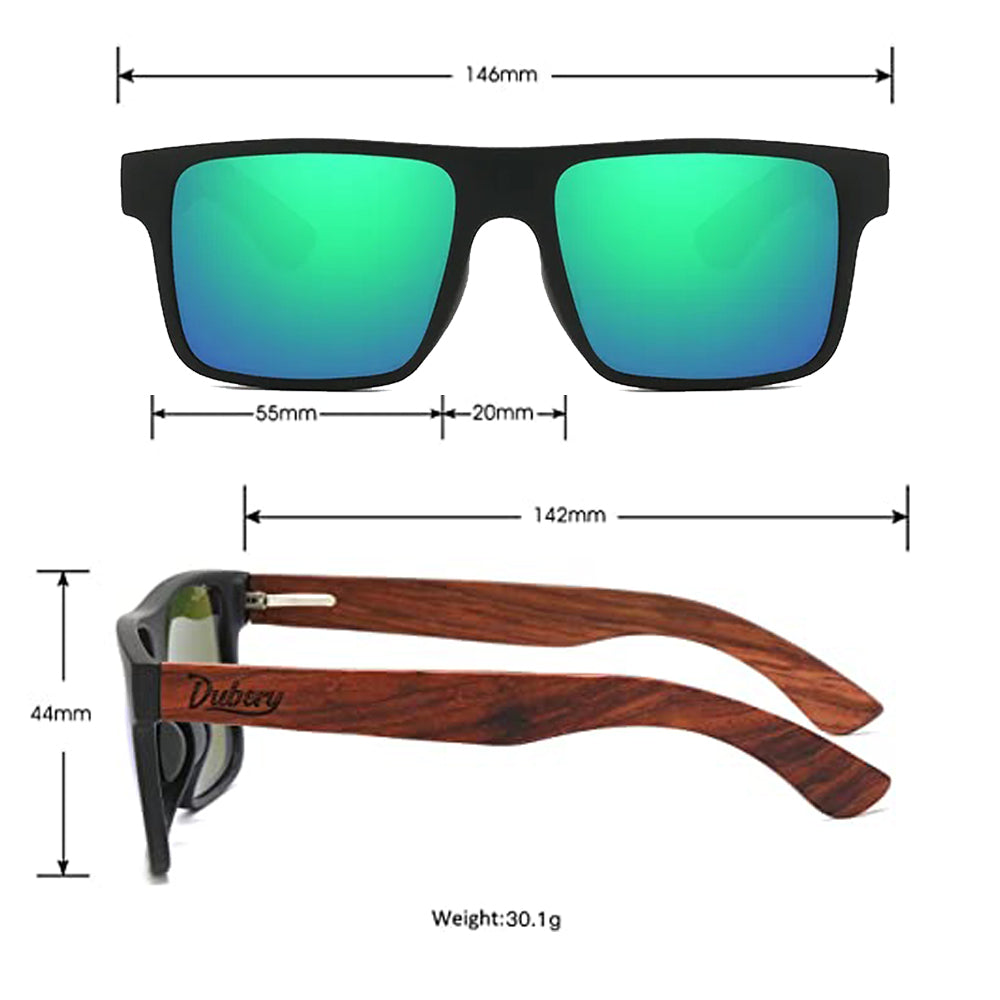 DUBERY D833 Polarised Sunglasses Wood - Green