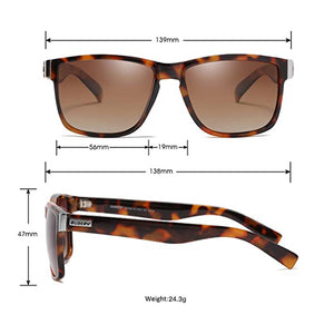 DUBERY D518 Polarised Sunglasses - Wayfarer Leopard