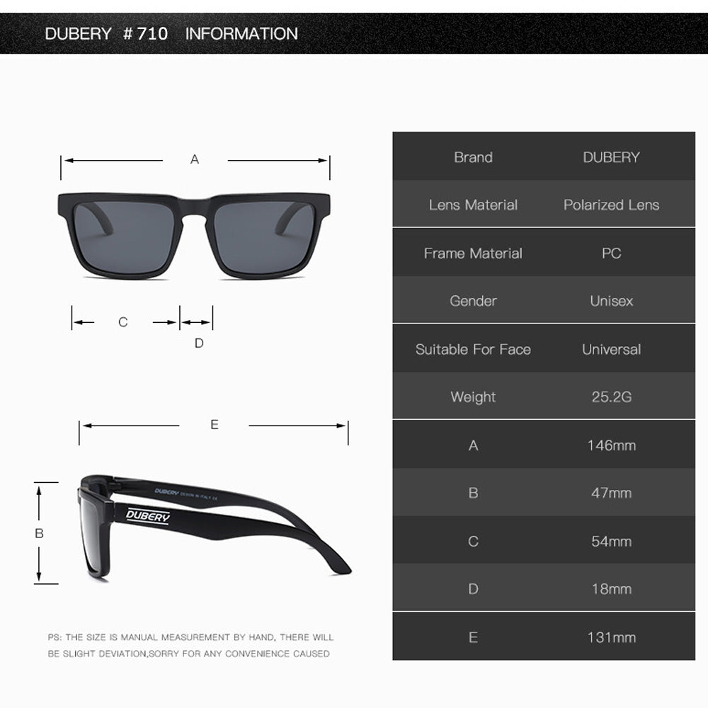 DUBERY D710 Polarised Sunglasses - Red - MANBASE