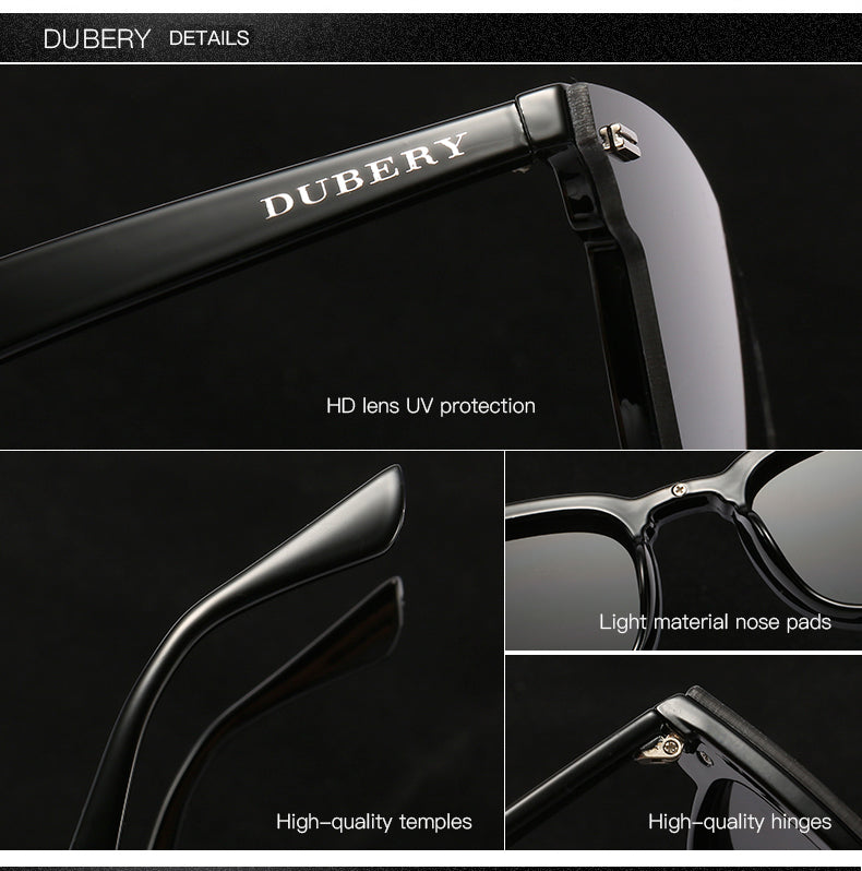 DUBERY D3002 Unisex Style Sunglasses - Black (non polarized)