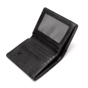 Hautton Black Leather Wallet - MANBASE