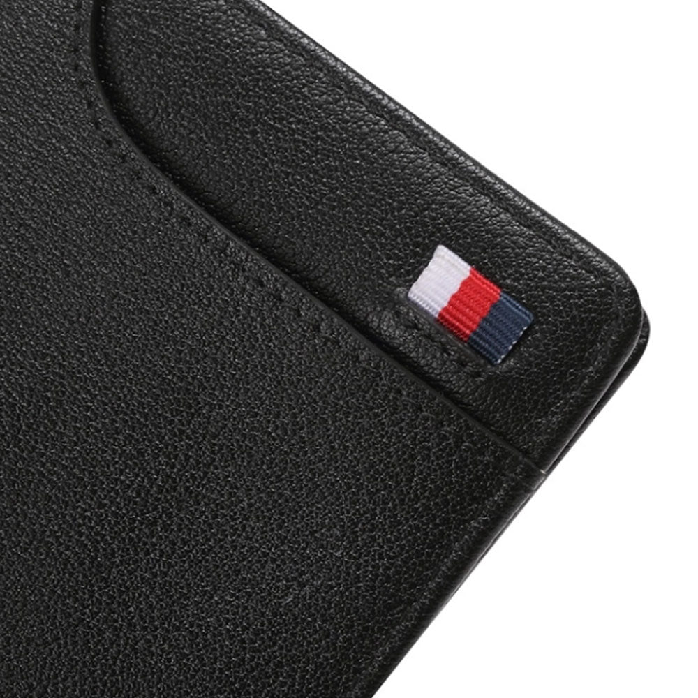 Hautton Black Leather Wallet - MANBASE